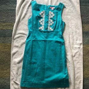 Lilly Pulitzer turquoise cocktail dress